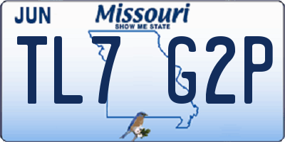MO license plate TL7G2P