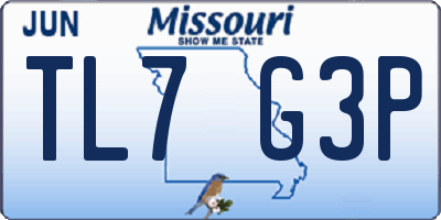MO license plate TL7G3P