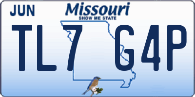 MO license plate TL7G4P