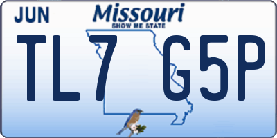 MO license plate TL7G5P