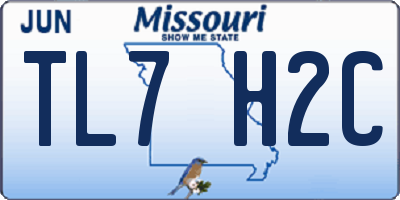 MO license plate TL7H2C