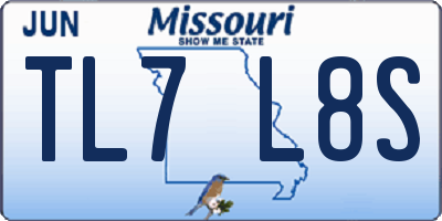 MO license plate TL7L8S