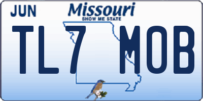 MO license plate TL7M0B