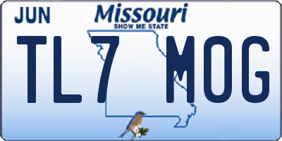 MO license plate TL7M0G