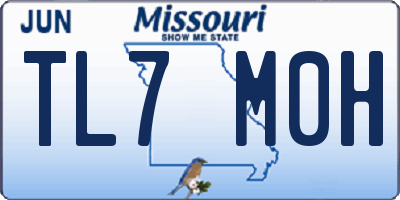 MO license plate TL7M0H
