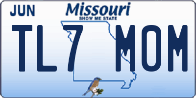 MO license plate TL7M0M