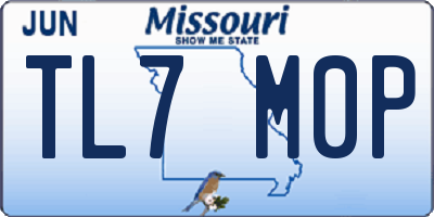 MO license plate TL7M0P