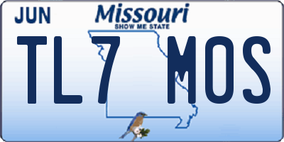 MO license plate TL7M0S