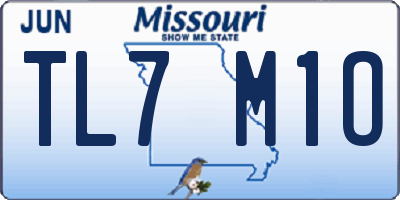 MO license plate TL7M1O
