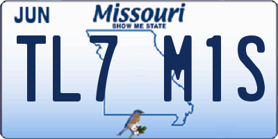 MO license plate TL7M1S