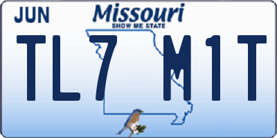 MO license plate TL7M1T