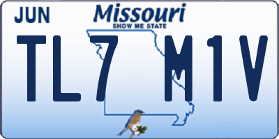 MO license plate TL7M1V