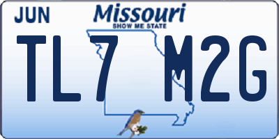 MO license plate TL7M2G