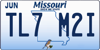 MO license plate TL7M2I