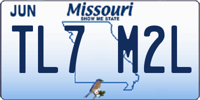 MO license plate TL7M2L