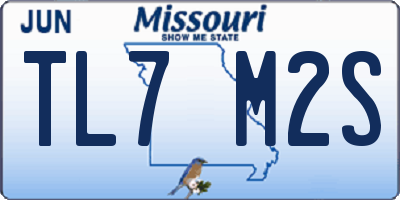 MO license plate TL7M2S