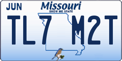 MO license plate TL7M2T