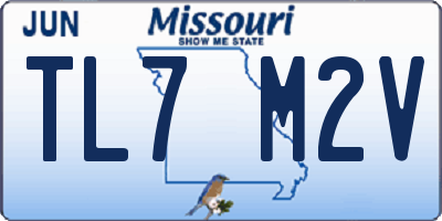 MO license plate TL7M2V