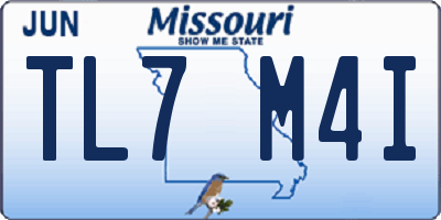 MO license plate TL7M4I