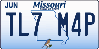 MO license plate TL7M4P