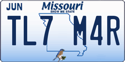 MO license plate TL7M4R