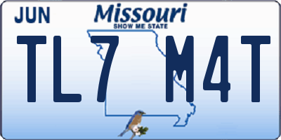 MO license plate TL7M4T