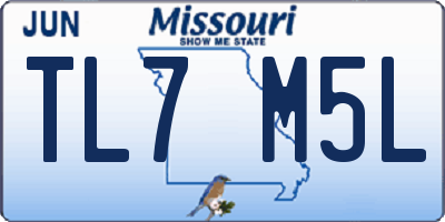 MO license plate TL7M5L