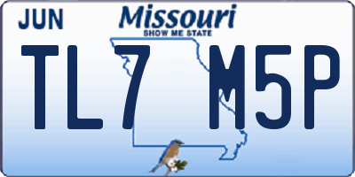 MO license plate TL7M5P