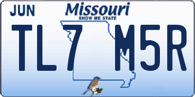 MO license plate TL7M5R