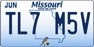 MO license plate TL7M5V