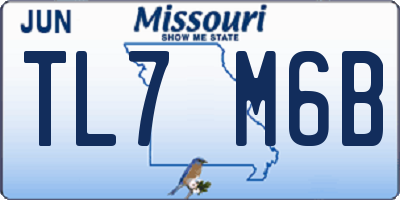 MO license plate TL7M6B