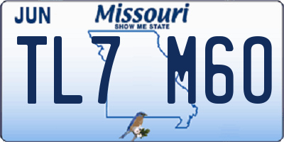 MO license plate TL7M6O