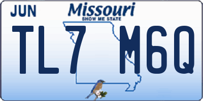 MO license plate TL7M6Q