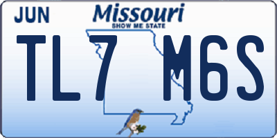MO license plate TL7M6S