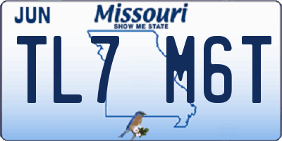 MO license plate TL7M6T