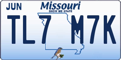 MO license plate TL7M7K