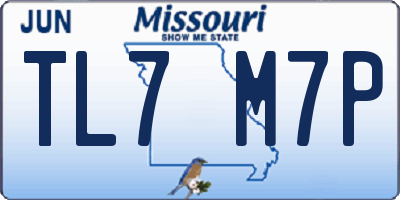 MO license plate TL7M7P