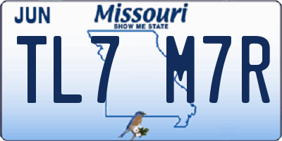 MO license plate TL7M7R