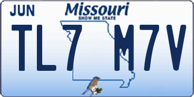 MO license plate TL7M7V