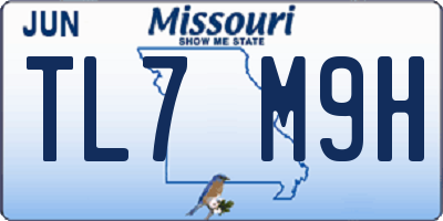 MO license plate TL7M9H