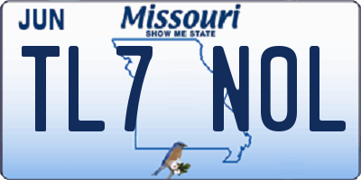 MO license plate TL7N0L