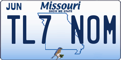 MO license plate TL7N0M