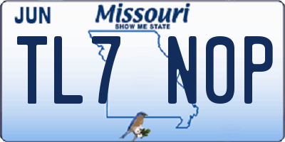 MO license plate TL7N0P