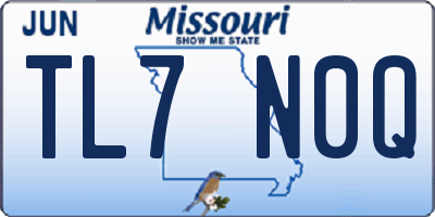 MO license plate TL7N0Q