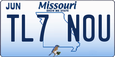 MO license plate TL7N0U