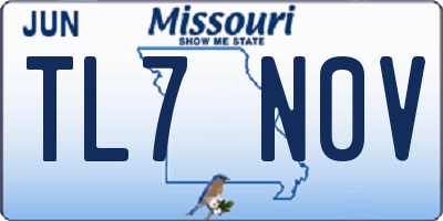 MO license plate TL7N0V