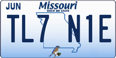MO license plate TL7N1E