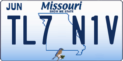 MO license plate TL7N1V