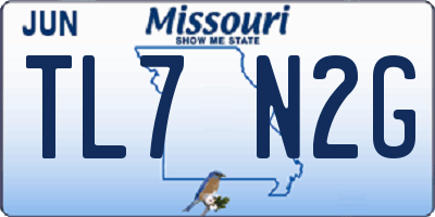 MO license plate TL7N2G