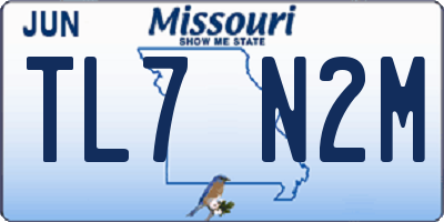 MO license plate TL7N2M